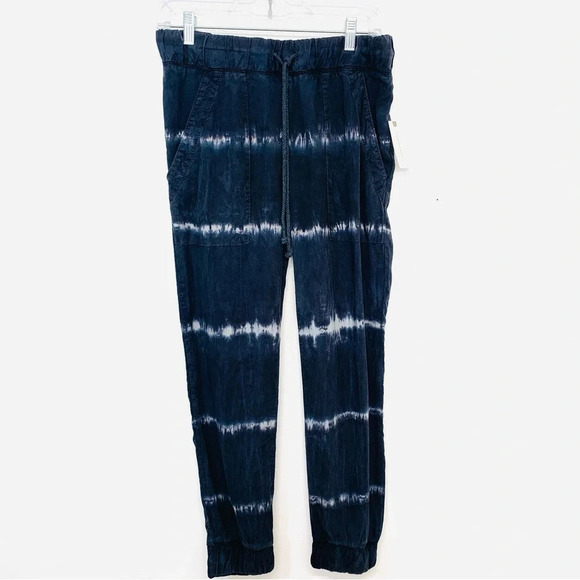 Cloth Stone Anthropolgie Pants Joggers Woman XS Charcoal Chambray Pockets New - Picture 1 of 12